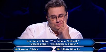 „Milionerzy” - Kto łączy te filmy: „Trzy kolory. Niebieski”, „Dowód życia” i „Helikopter w ogniu”? Sebastian nie miał pojęcia, przez co odpuścił szansę na 250 tysięcy!