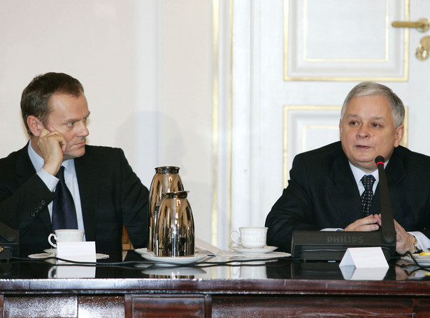 Kaczyński i Tusk kłócą się o pałacyk