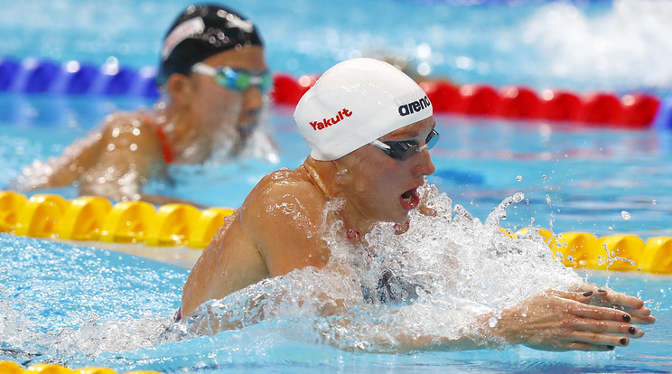 Hosszú Katinka szenzációsan 
úszott és jutott be a 200 m vegyes
mai döntőjébe / Fotó: Fuszek Gábor