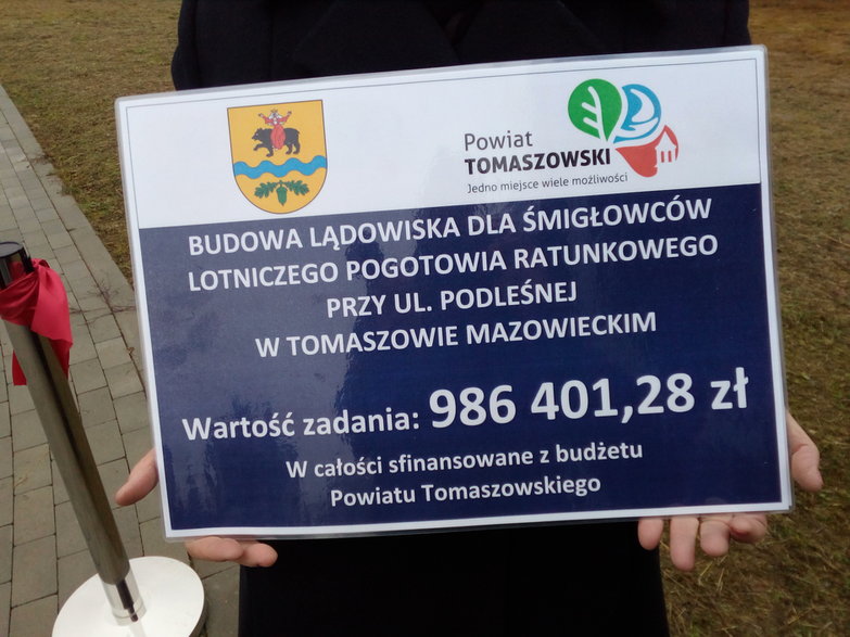 Tomaszów Mazowiecki ma już lądowisko dla śmigłowców Lotniczego Pogotowia Ratunkowego