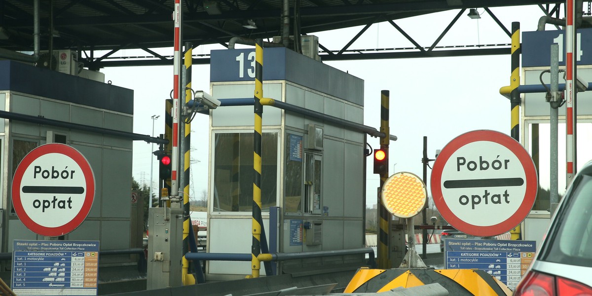 Punkt poboru opłat na autostradzie A4.