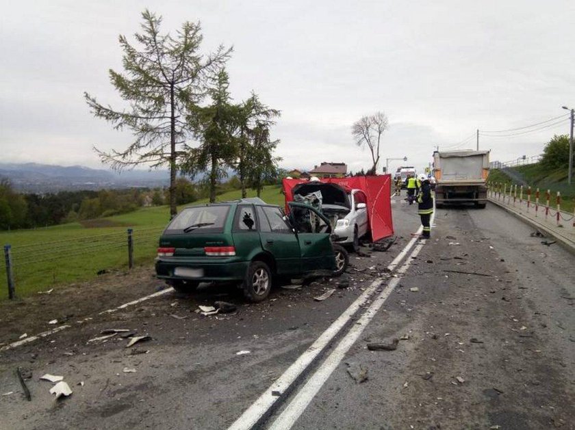 Makabryczny wypadek pod Limanową. Kierowca nie miał szans