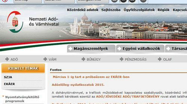 Hamisítják a NAV weboldalát