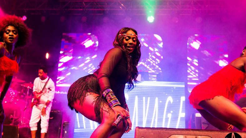 Tiwa Savage pictured here performing during the launch of the R.E.D album in Kenya has been added to performers at the 2019 Wireless Festival 2019 [Mavin]