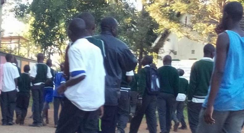 Bungoma High School students protest on the streets over principal