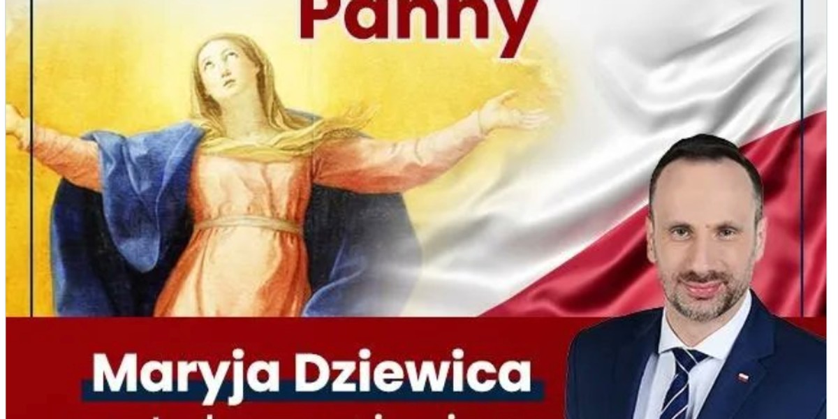 Grafika z posłem Januszem Kowalskim.