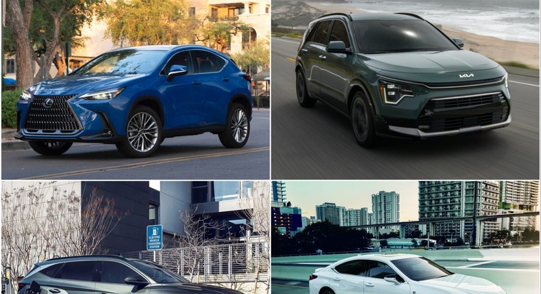 The 2023 Best Best Hybrid and Electric Cars.Lexus; Kia; Hyundai; Lexus