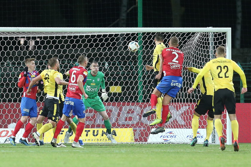 Pilka nozna. Fortuna I liga. GKS Katowice - Rakow Czestochowa. 09.03.2019