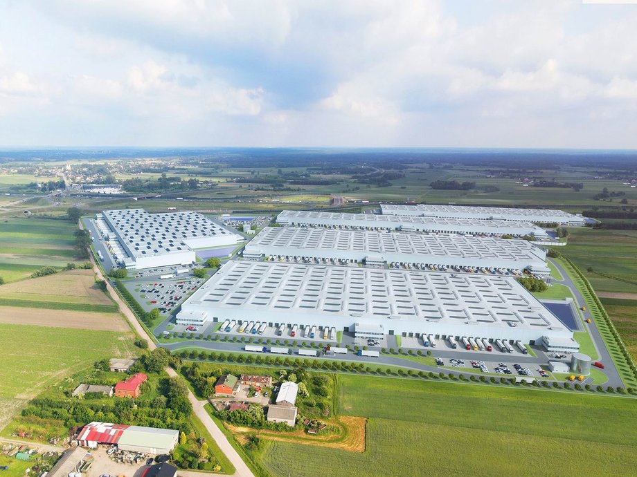 CTpark Warsaw West din Wiskitki va avea o suprafață de 250.000 de metri pătrați.  Metri patrati