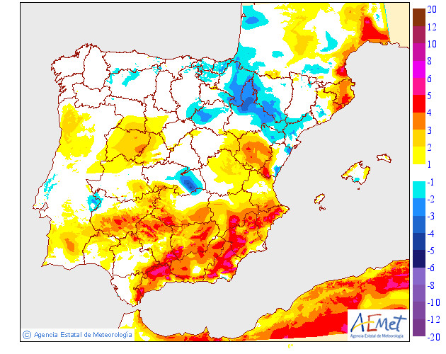 Na południu Hiszpanii temperatura przekroczy normę o ok. 10 st. C
