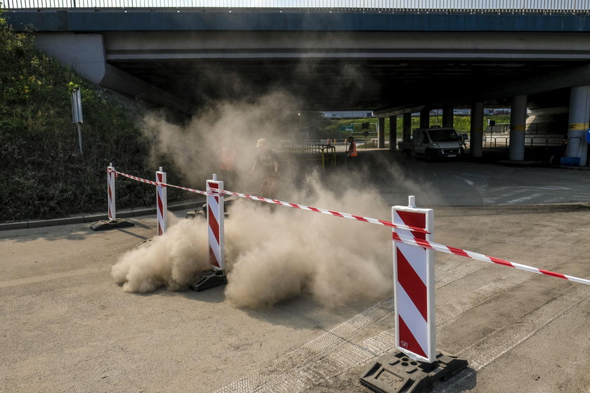 Katowice. Rozlewisko w rejonie zjazdu do Ikea przy al. Roździeńskiego