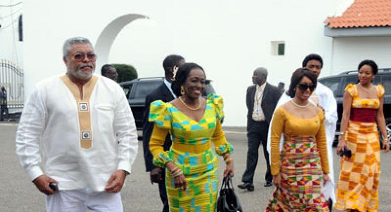 (Left to right) John Rawlings, Nana Konadu, Dr Ezenator Rawlings