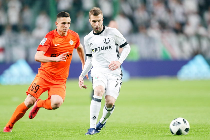 Pilka nozna. Ekstraklasa. Legia Warszawa - Zaglebie Lubin. 14.04.2018