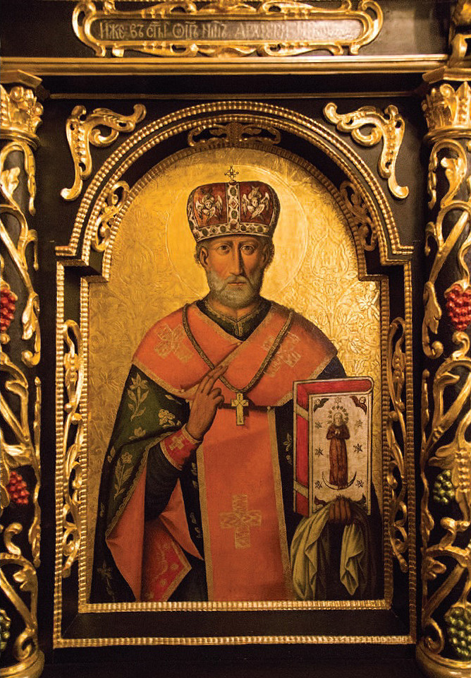 Św. Mikołaj, 1689 r., namiestna ikona przegrody ołtarzowej cerkwi w Czarnej