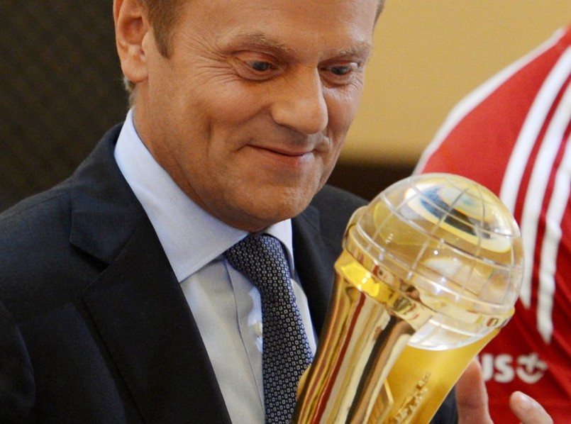 Donald Tusk z dumą patrzył na "zdobycz" siatkarzy