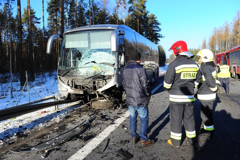 Tragedia pod Olsztynem. Wypadek autobusu z dziećmi. Są ofiary