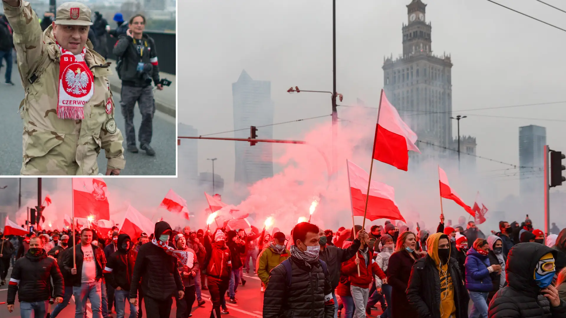 Facebook usunął zdjęcie z hajlującym uczestnikiem marszu. Fotograf: Cenzura nie sprawi, że to zniknie