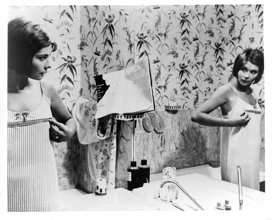 Macha Meril na planie filmu "Kobieta zamężna", 1964 r.