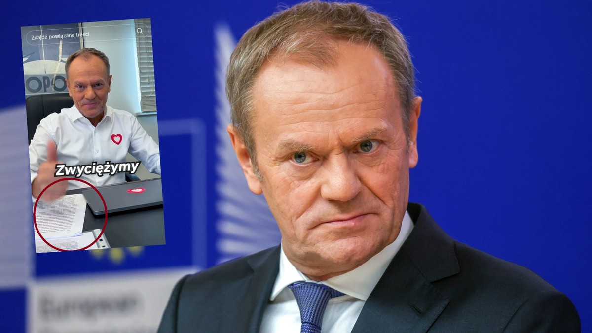 Donald Tusk przez przypadek pokazał umowę koalicyjną? Jest nagranie