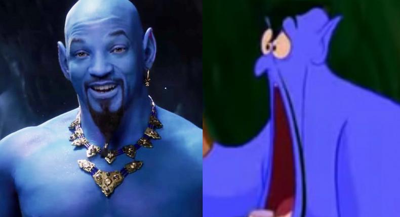 Aladdin Genie Will Smith reactions