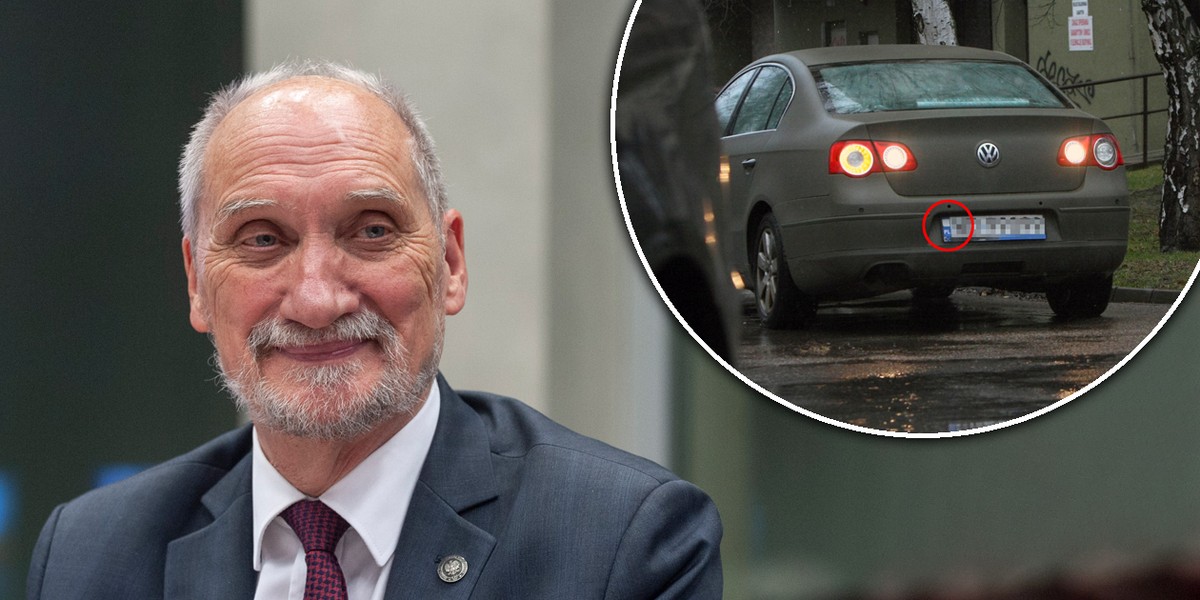 Antoni Macierewicz ma nietypową tablicę rejestracyjną.