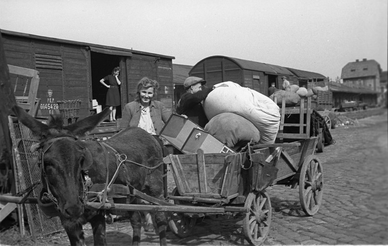 Przyjazd repatriantów ze wschodu, Gdańsk, październik 1947 r.