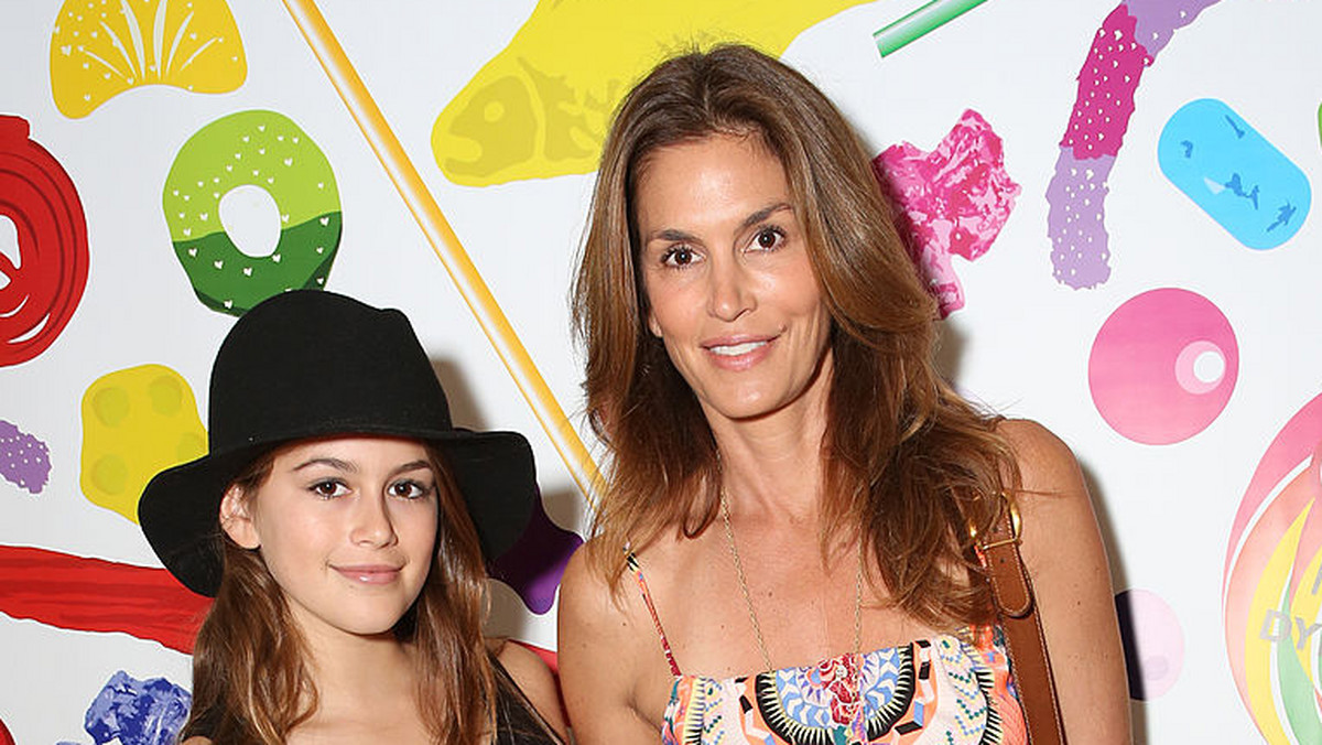 Kaia Gerber z mamą Cindy Crawford w 2014 roku