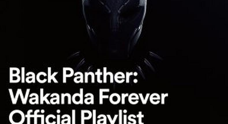 Black Panther: Wakanda Forever official playlist cover.