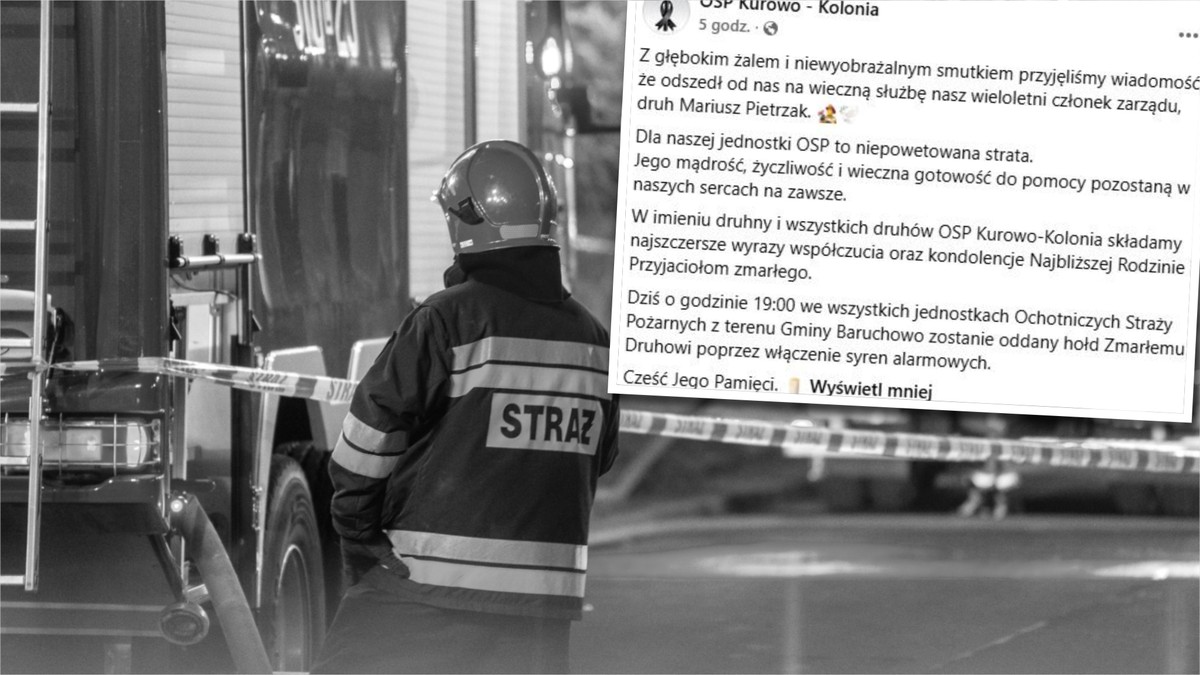 Wieloletni druh OSP zmarł po ataku groźnego owada. "Dziś oddamy hołd"