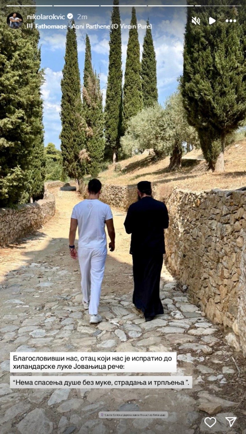 Nikola Rokvić sa monahom