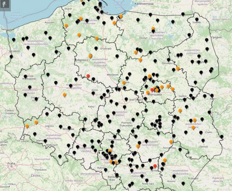 Policyjna mapa wypadków