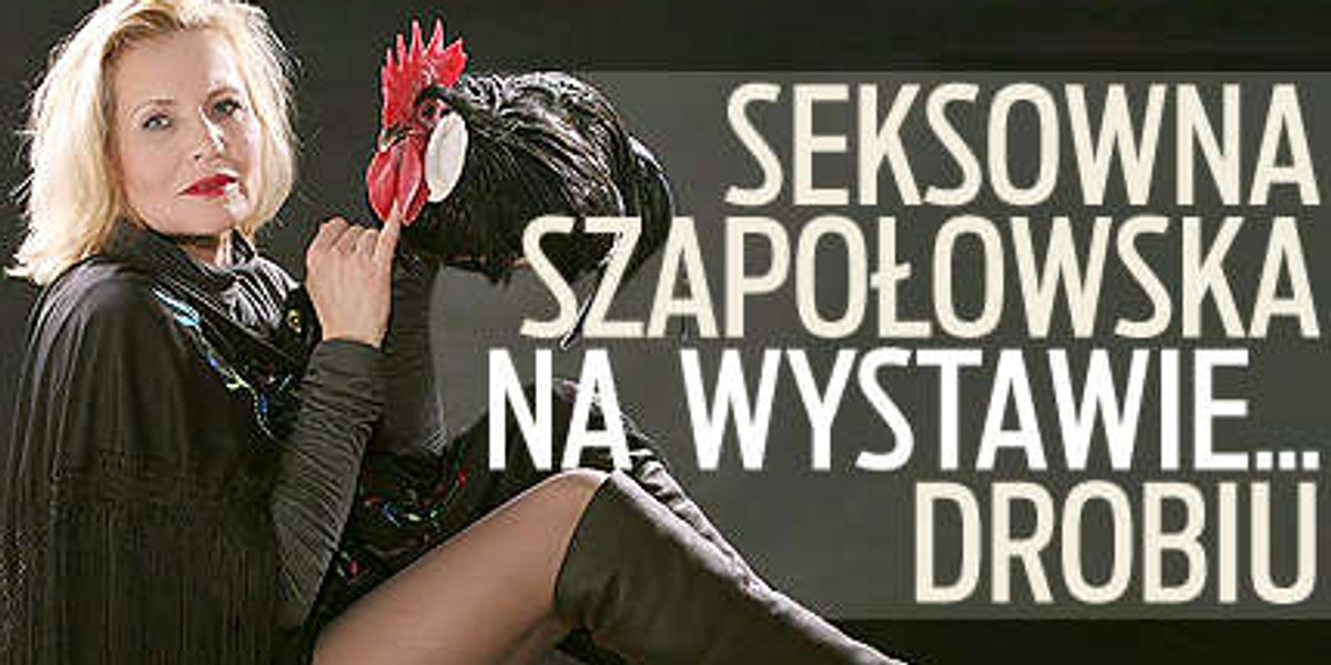 Szapołowska na wystawie drobiu