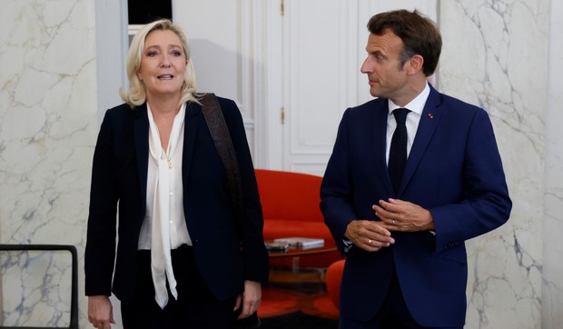 Marin Le Pen i Emanuel Makron
