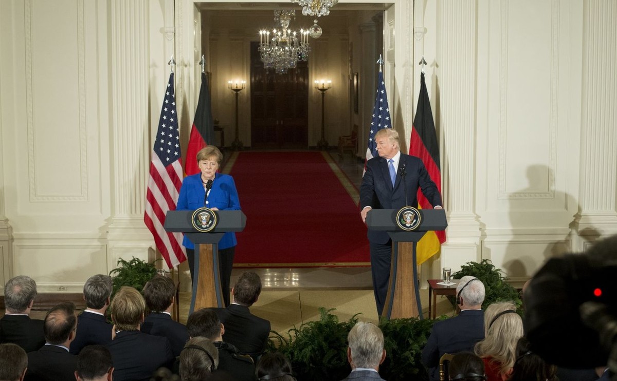 Angela Merkel i Donald Trump