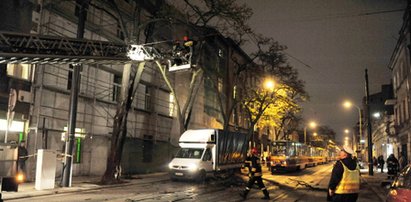 Drzewo spadło na trakcję tramwajową