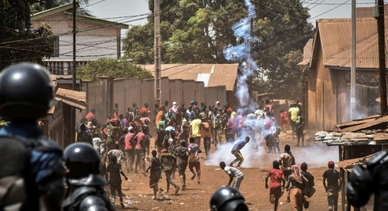 Protesters clashed with police who fired tear gas in the opposition stronghold of Wanindara