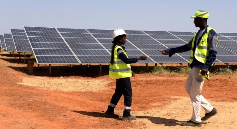 The opening ceremony of a photovoltaic solar farm in Bokoul, Senegal, last month