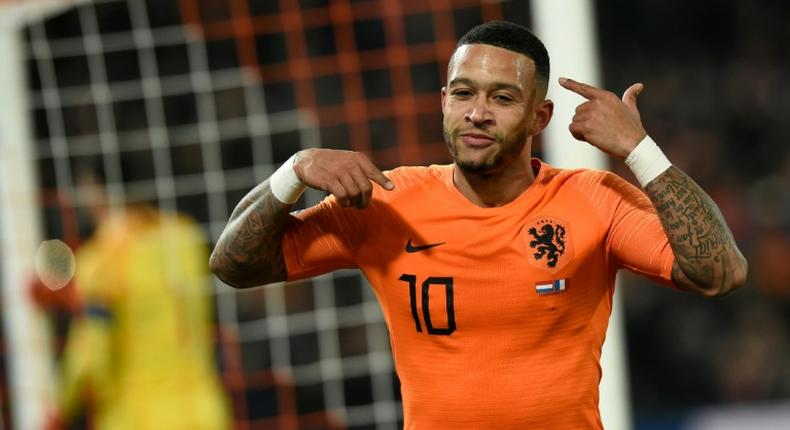 Netherlands forward Memphis Depay scored twice against Northern Ireland