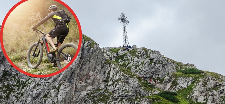 Próbował wjechać na Giewont rowerem elektrycznym. Teraz szukają go służby
