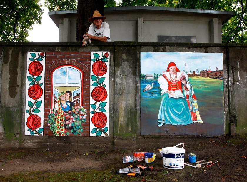 Katowice. Mural w Nikiszowcu na cześć artystów z Grupy Janowskiej