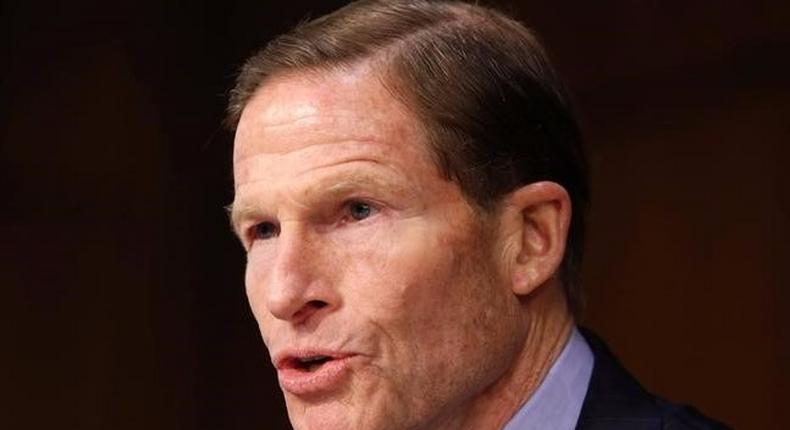 Senator Richard Blumenthal questions Supreme Court nominee judge Neil Gorsuch during his Senate Judiciary Committee confirmation hearing on Capitol Hill in Washington