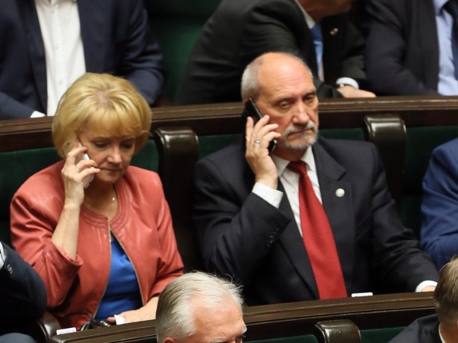 Jolanta Szczypińska i Antoni Macierewicz