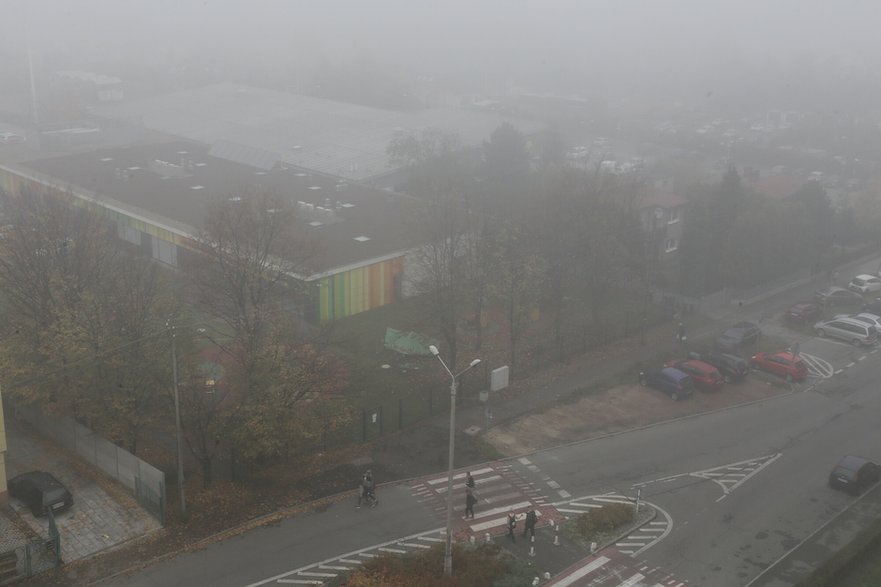 Zdjęcie osiedla w Rybniku z października 2018 r., kiedy normy przekroczone zostały o 600 proc.