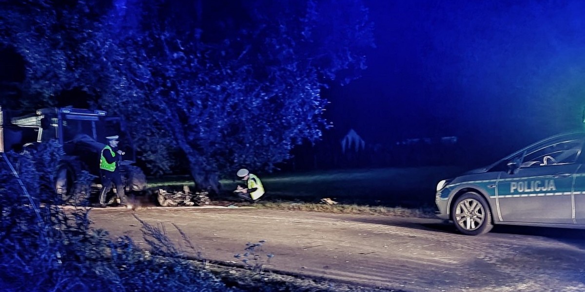 Stara Huta. Zderzenie motocykla z ciągnikiem. 17-latek zginął na miejscu.