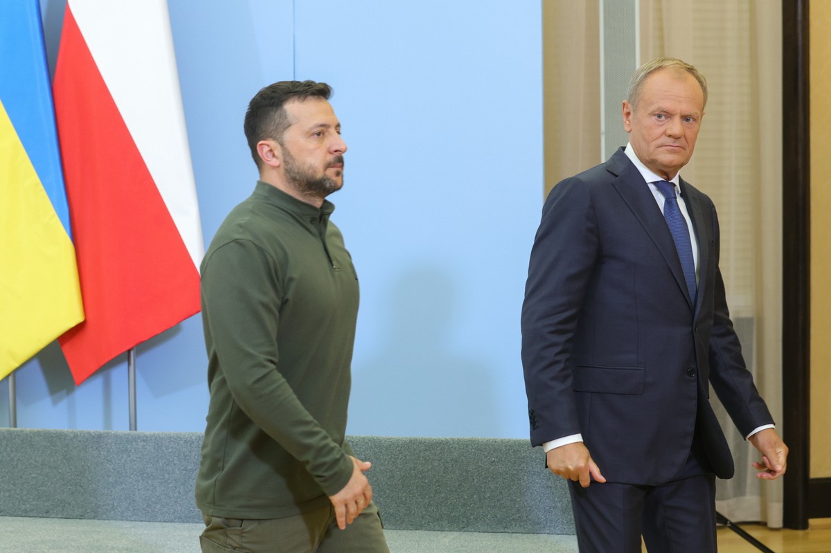 Wołodymyr Zełenski i Donald Tusk