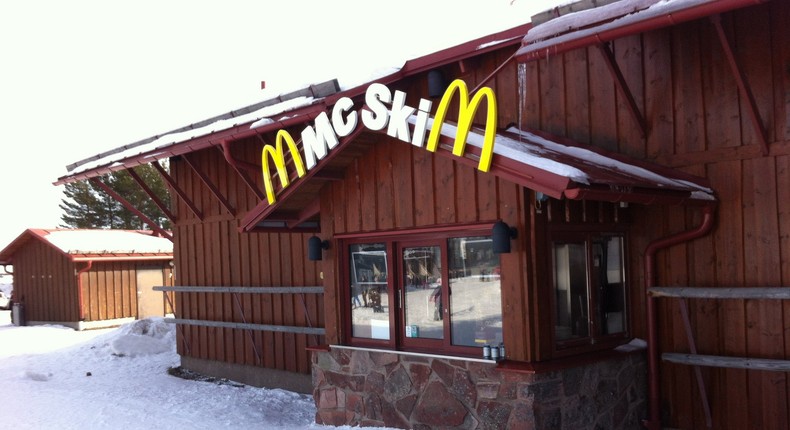 McDonalds Lindvallen Resort Sweden McSki