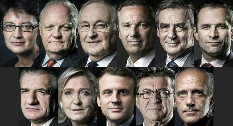 Eleven candidates are running in France's 2017 presidential election, which will hold its first round on April 23, 2017