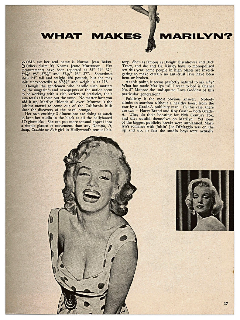 Tekst o Merilin Monro u prvom broju Plejboja