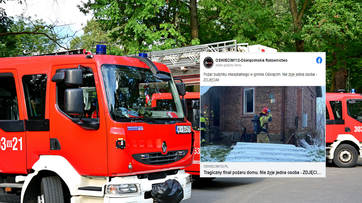 Małopolska. 52-letni mężczyzna zginął w pożarze w Broszkowicach