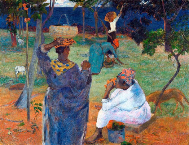 Drzewa mango, Martynika, Paul Gauguin, 1887 r., olej na płótnie, w zbiorach Muzeum van Gogha, Amsterdam